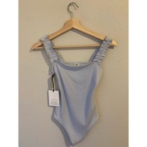 Aritzia Sunday Best baby blue bodysuit size XS - NWT